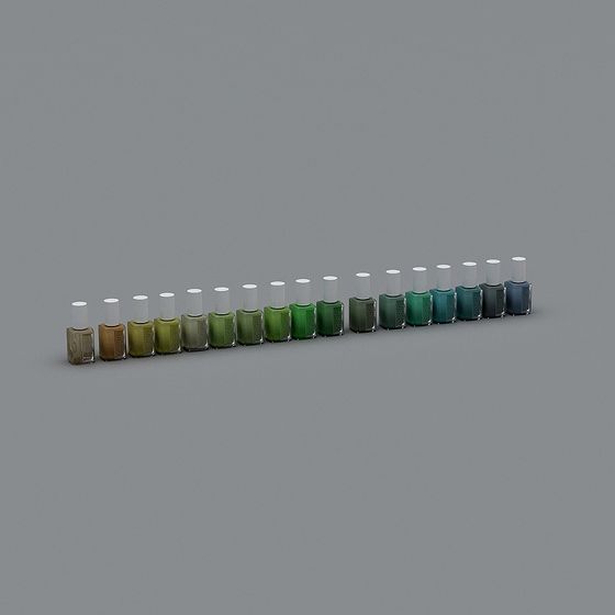 Colorful Nail Polish Bottle 3D model
