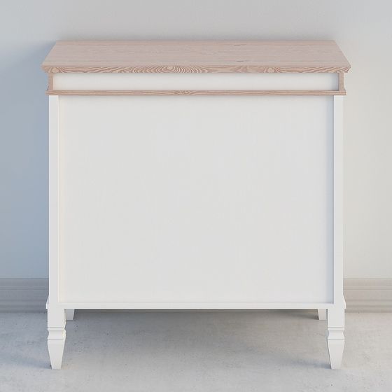 Elegant Low-Poly Country Storage Cabinet 3D model for Creative Spaces