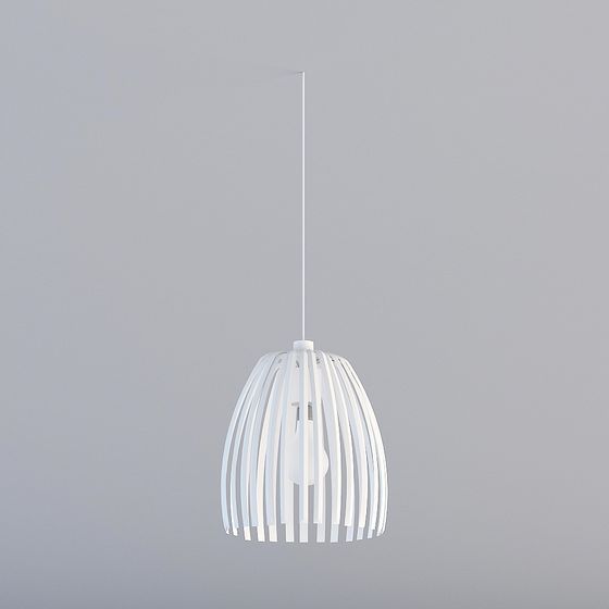 Elegant Low-Poly Nest-Inspired Chandelier 3D model