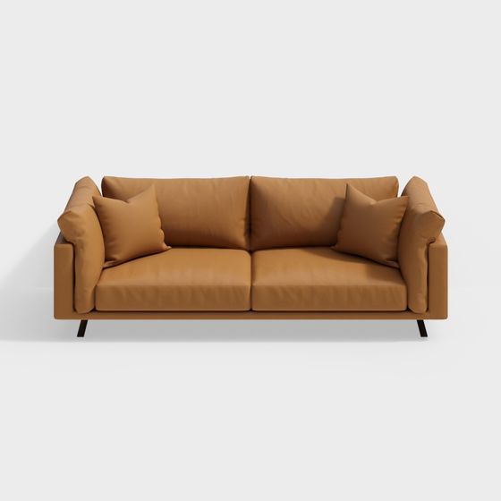 Urban Comfort Low-Poly Sofa 3D model