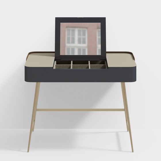 Minimalist Low-Poly Vanity 3D model Design