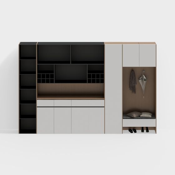 Minimalist Entryway Cabinet 3D model