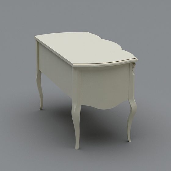 Elegant French Dressing Table 3D model