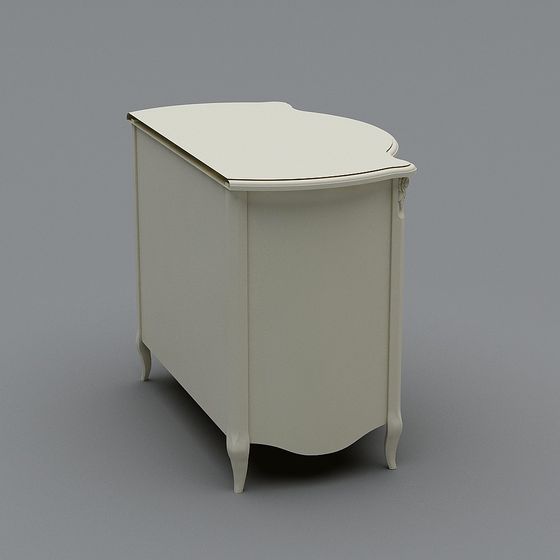 Elegant French Nightstand 3D model