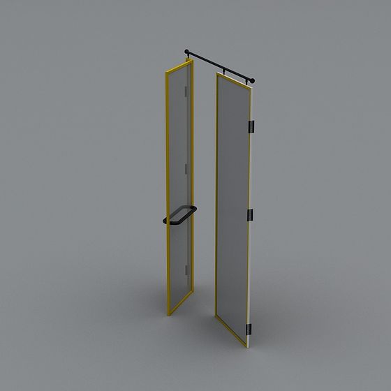 Elegant Glass Sliding Door 3D model