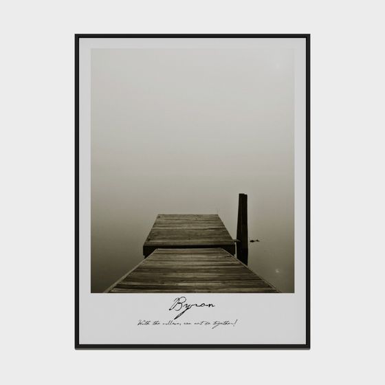 Misty Morning Wooden Bridge 3D model