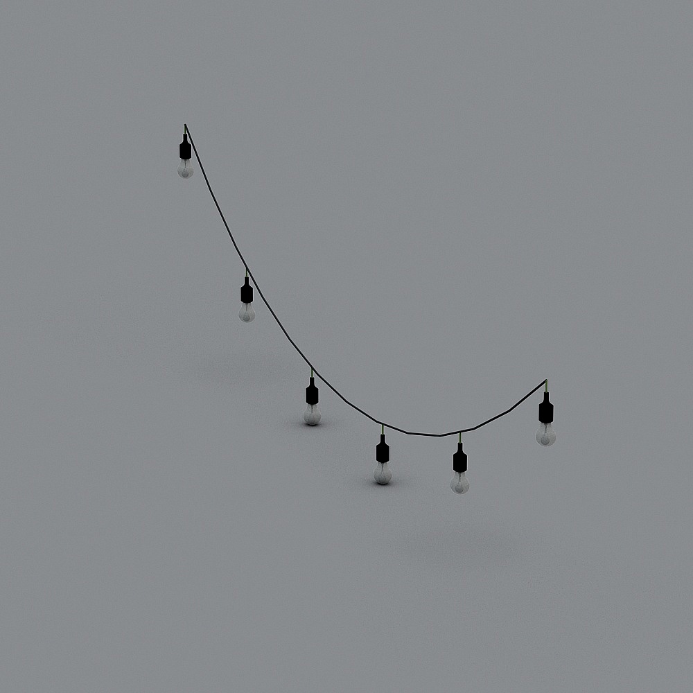 Hanging String Lights 3D Model