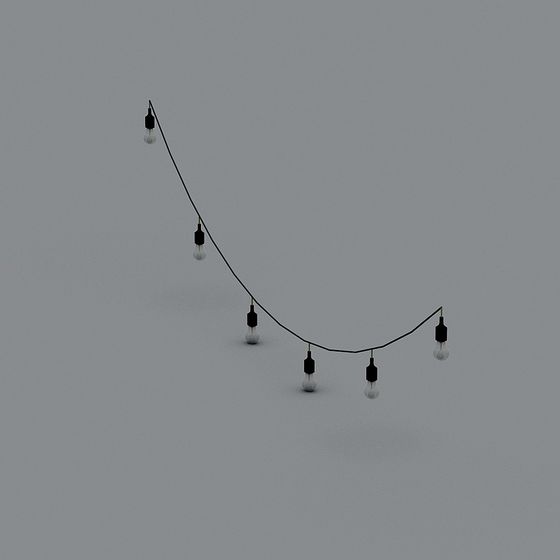 Hanging String Lights 3D Model