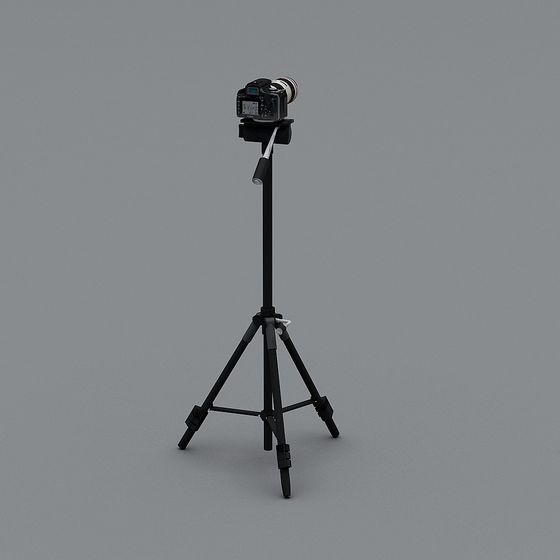 Stylish Low-Poly Camera Tripod 3D model