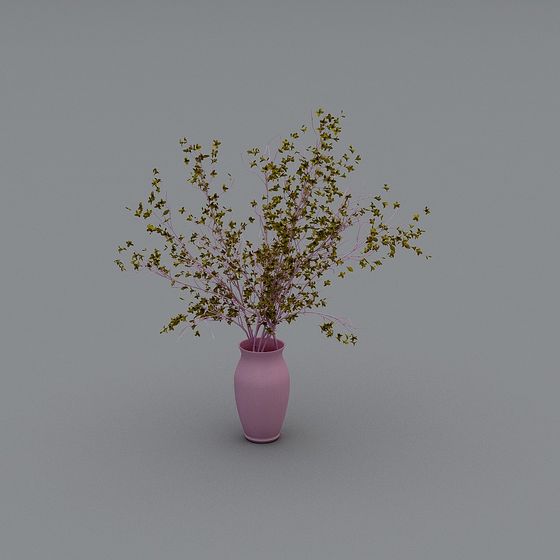 Vase of Greenery 3D model