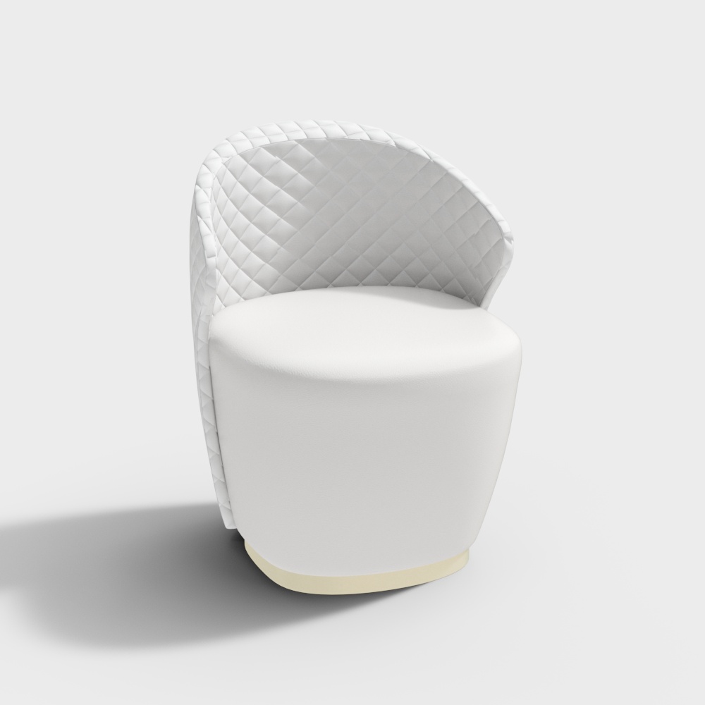 Sgabello in Pelle e Metallo per Trucco - BSVZBS308