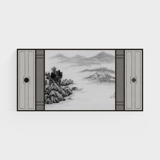 Traditional-Inspired Chinese Window 3D model