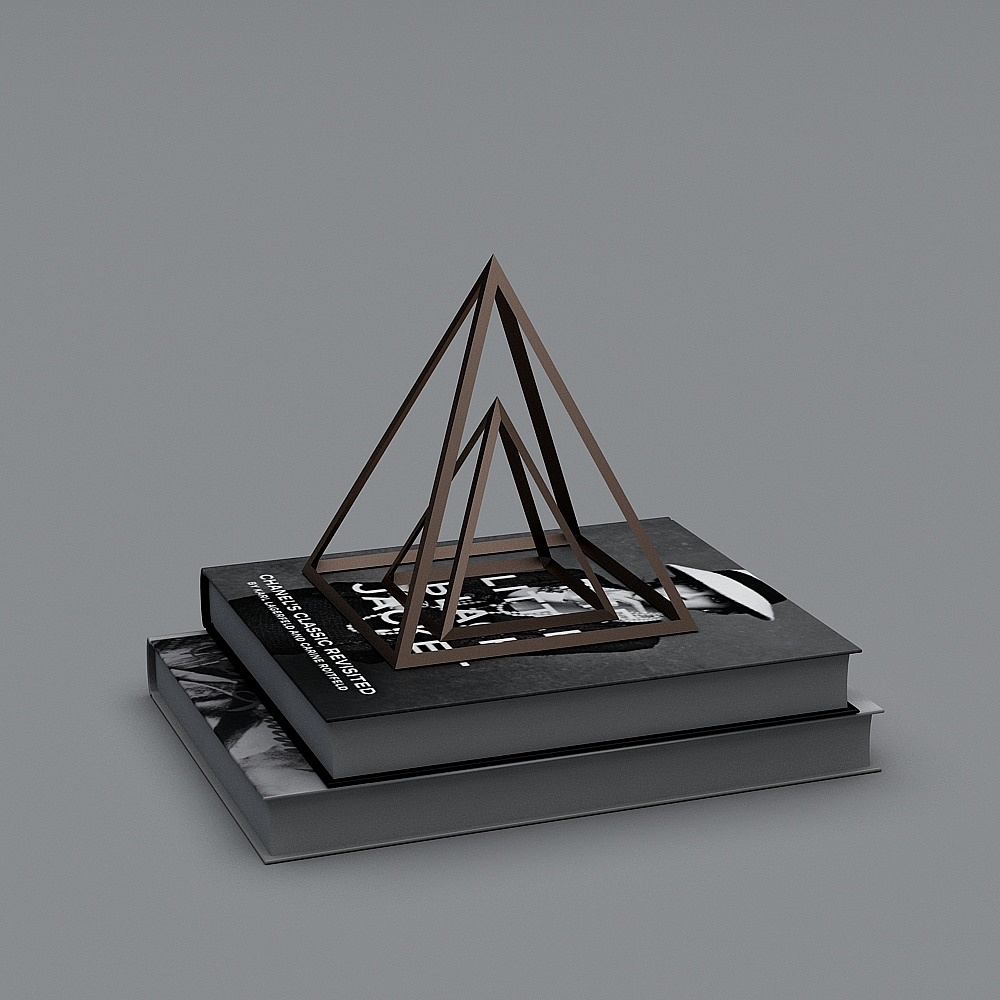 Geometric Metal Pyramid Structure 3D model