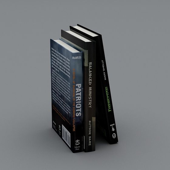 Low Poly 3D Bookshelf Model for Creative Projects