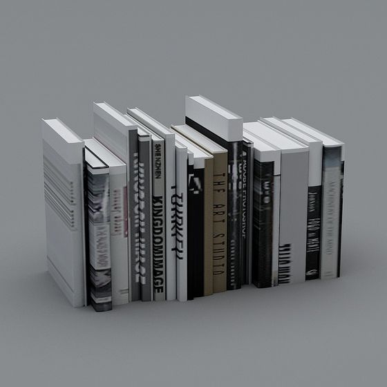 Modern Low-Poly Bookshelf 3D model for Various Applications