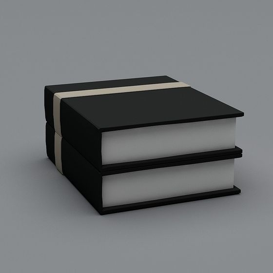 Elegant Book Stack 3D Model for Creative Projects