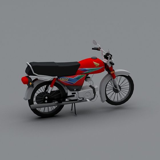 Honda CD70 Vintage Motorcycle 3D model