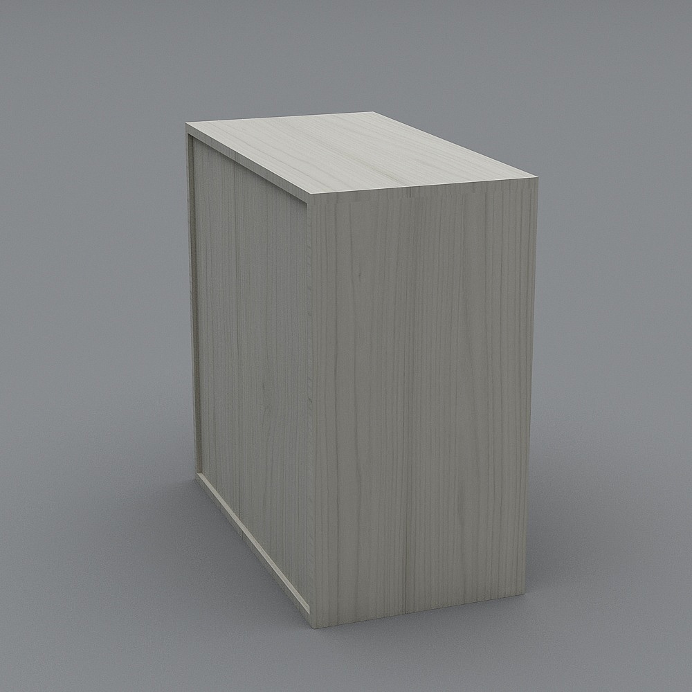 Elegant Low-Polygon Wooden Side Table 3D model