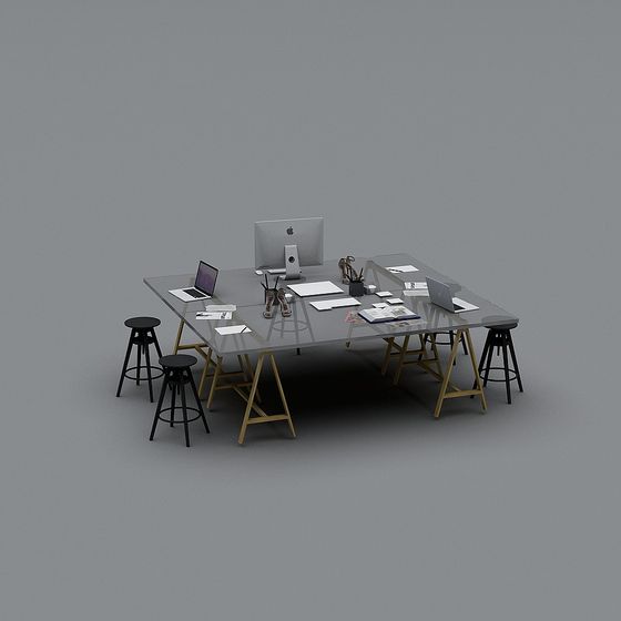 Collaborative Workspace 3D Model