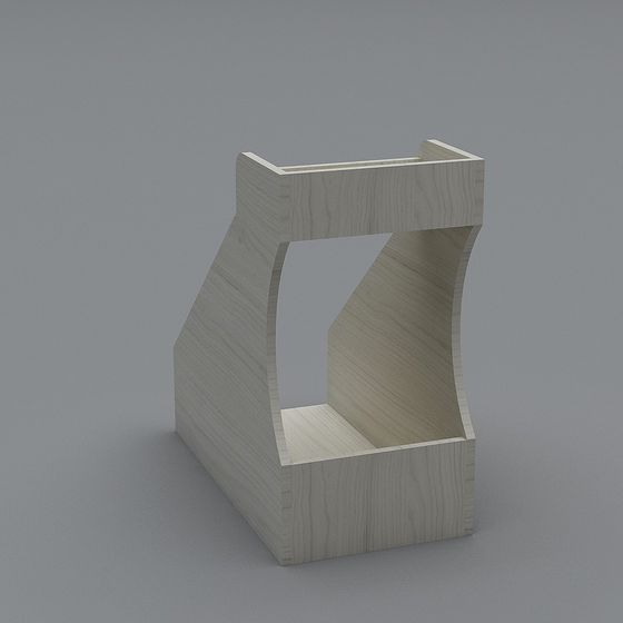 Wooden Geometric Rack 3D model