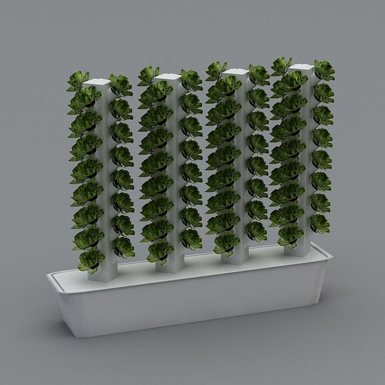 Vertical Garden Wall 3D model