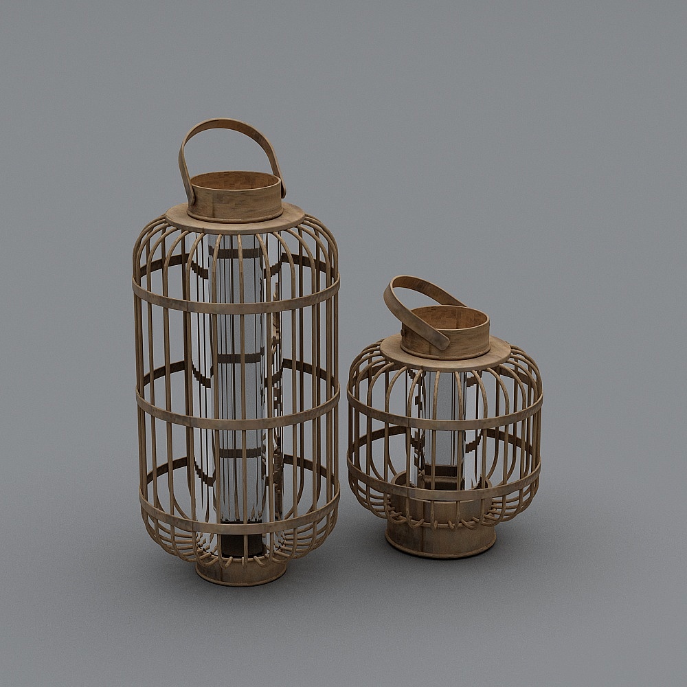 Bamboo Lantern 3D Model for Creative Projects
