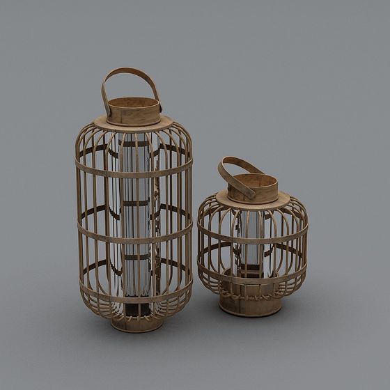 Bamboo Lantern 3D Model for Creative Projects