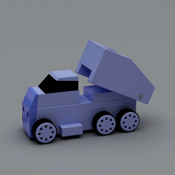 Charming Blue Dump Truck 3D model for Creative Projects