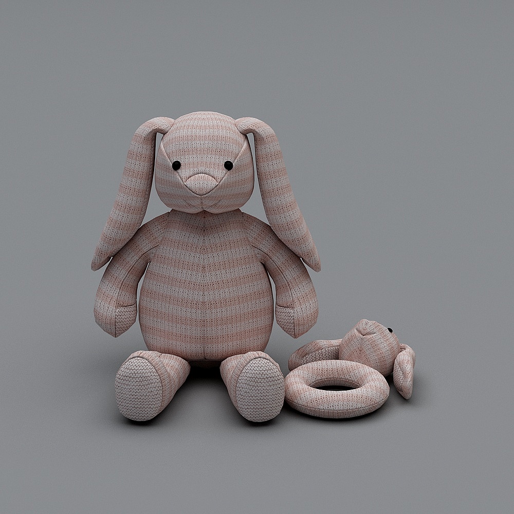 Soft Plush Bunny 3D model