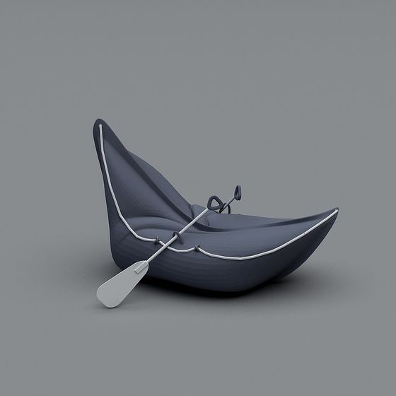 Elegant Low-Poly Boat 3D model - Watercraft of Adventure