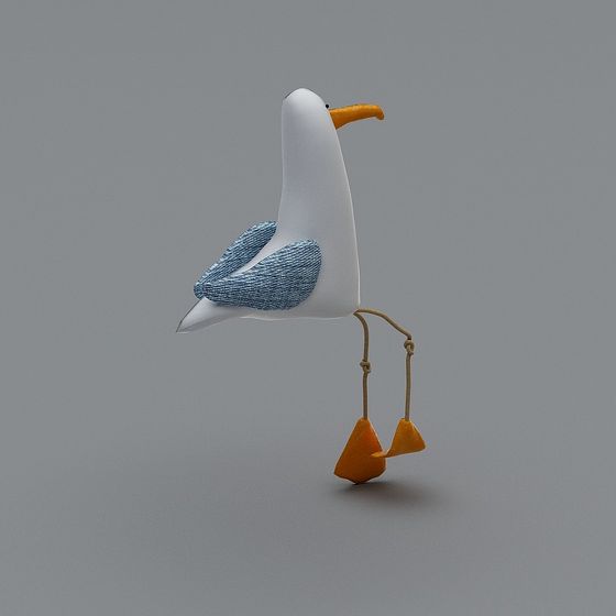 Unique Seagull 3D Model for Creative Projects