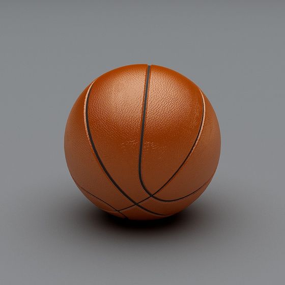 Realistic Low-Poly Basketball 3D Model