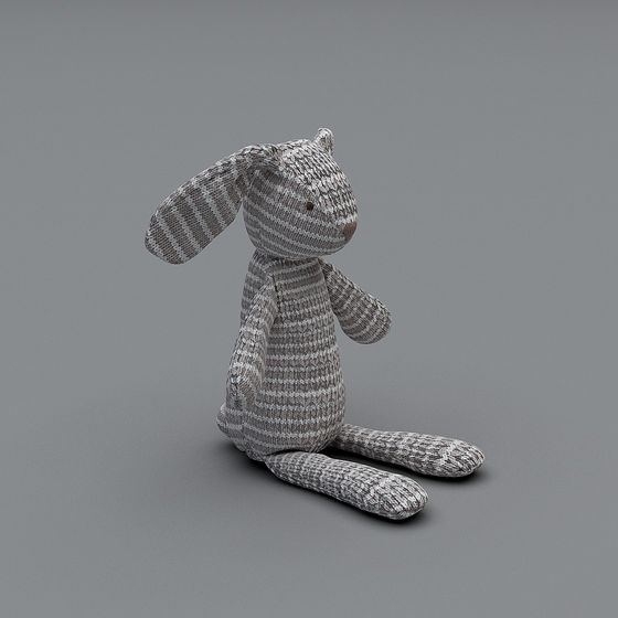 Adorable Knit Bunny 3D model
