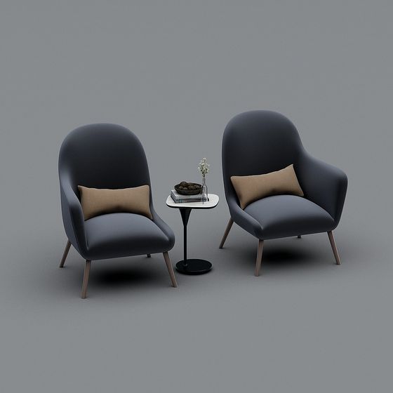 Stylish Streamlined Sofa 3D Model for Creative Projects