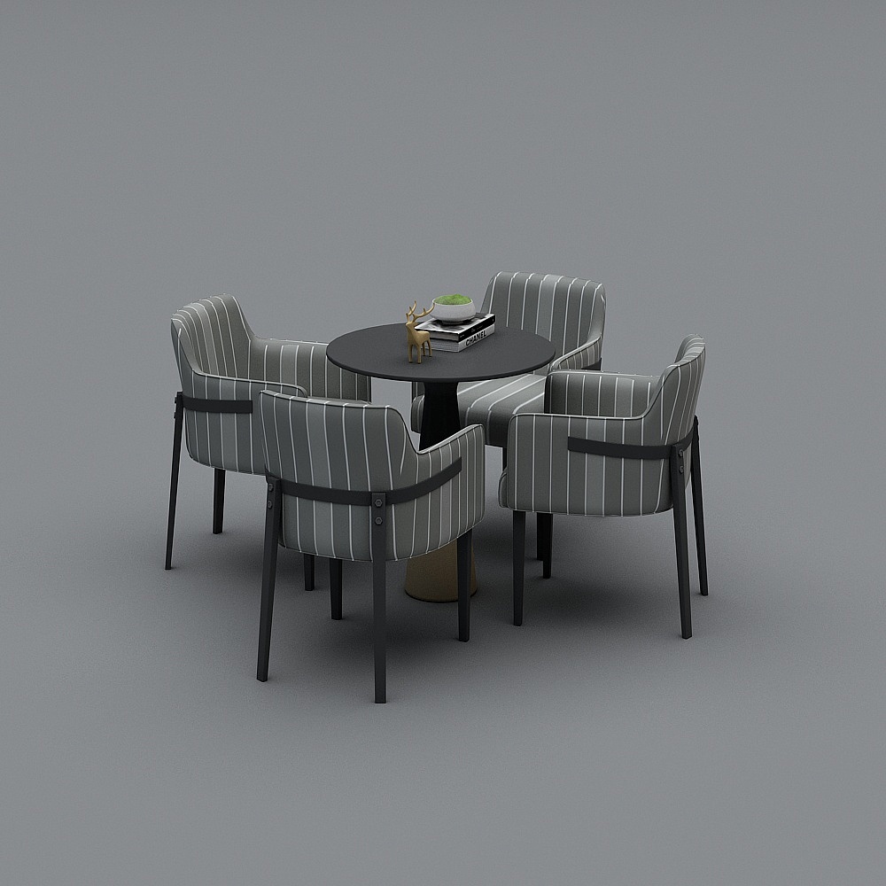 Combinaison de table et chaises de négociation modernes décontractées