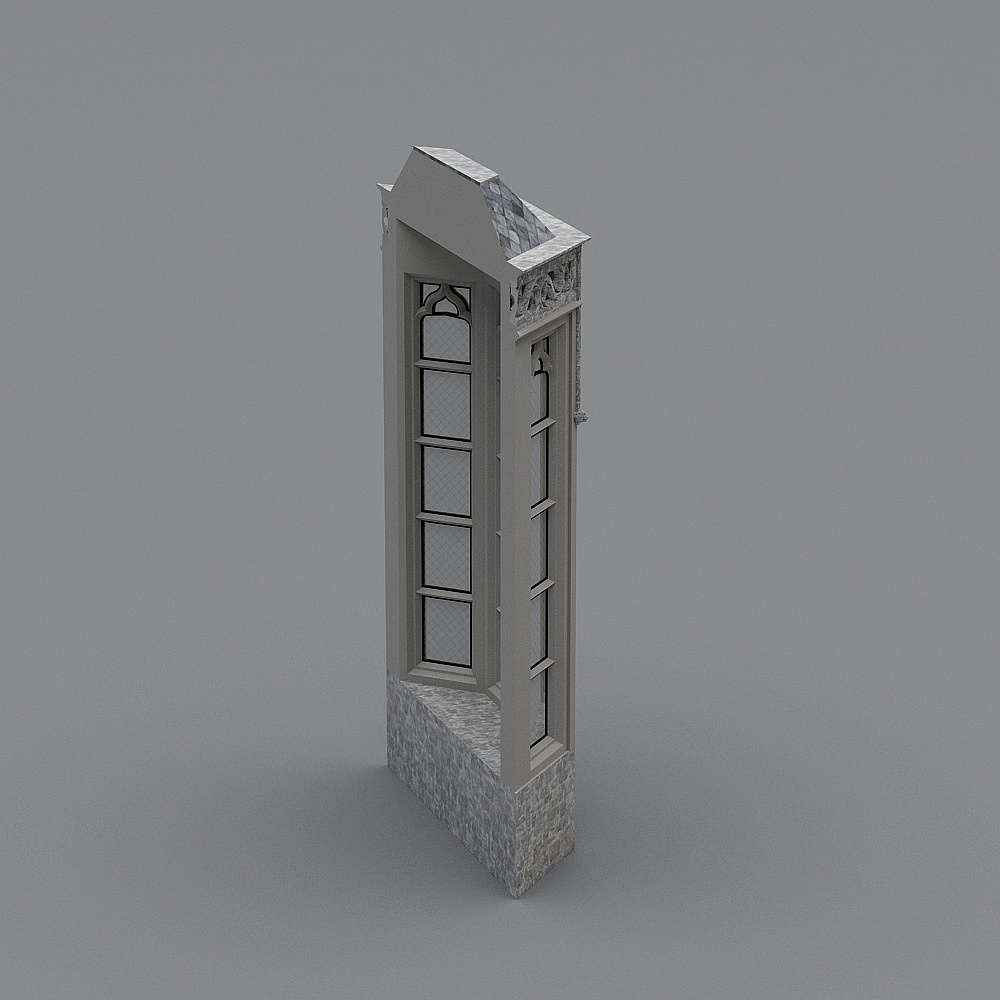 Exquisite Gothic Windowsill 3D Model