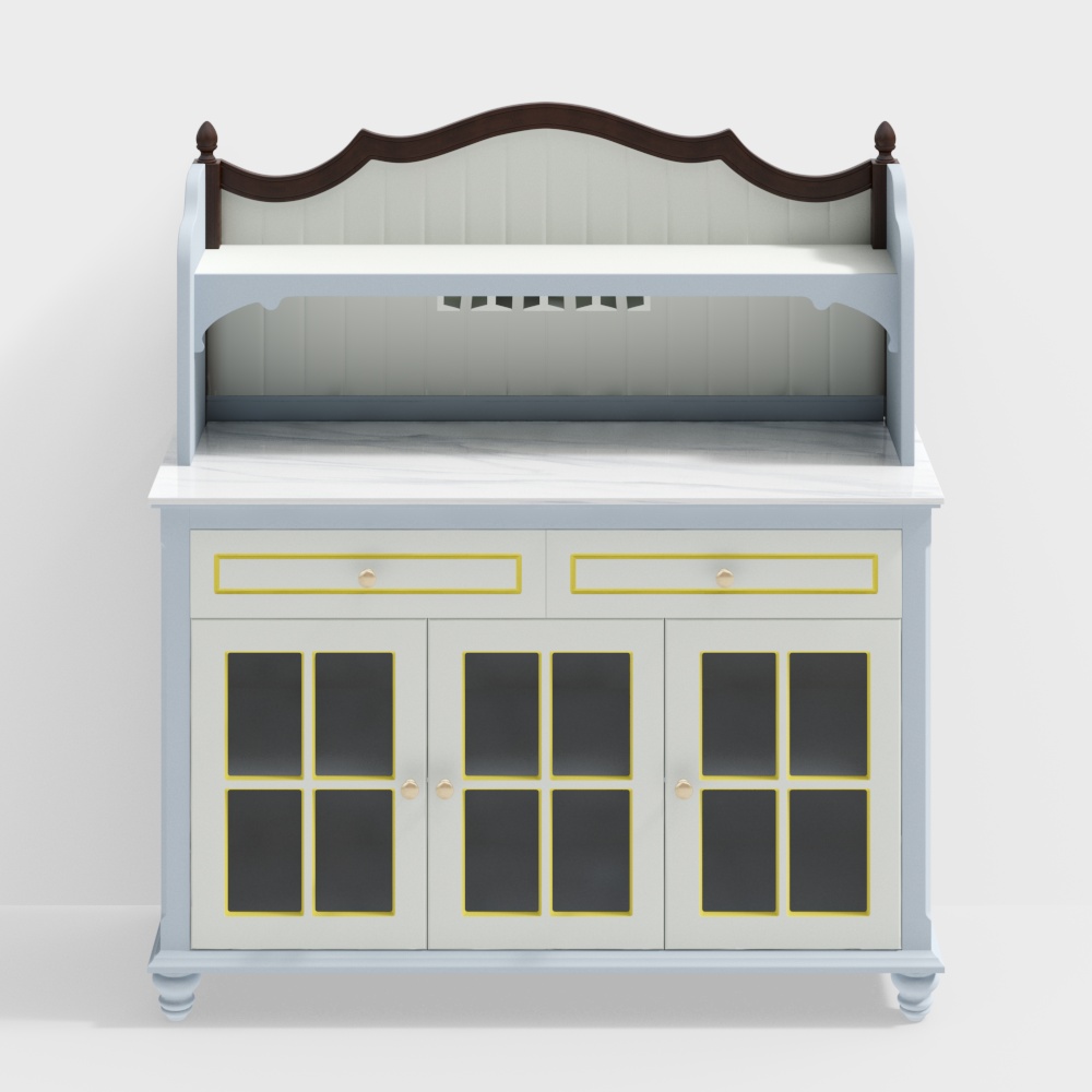 PACB1085 Credenza con maniglia rotonda dorata