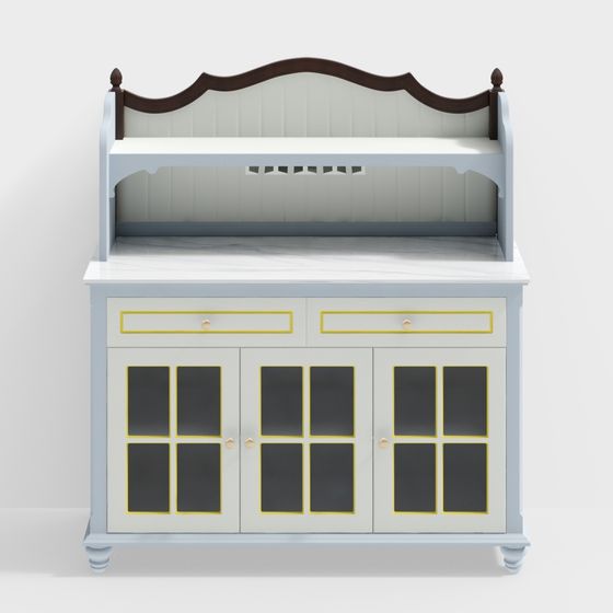 PACB1085 Credenza con maniglia rotonda dorata