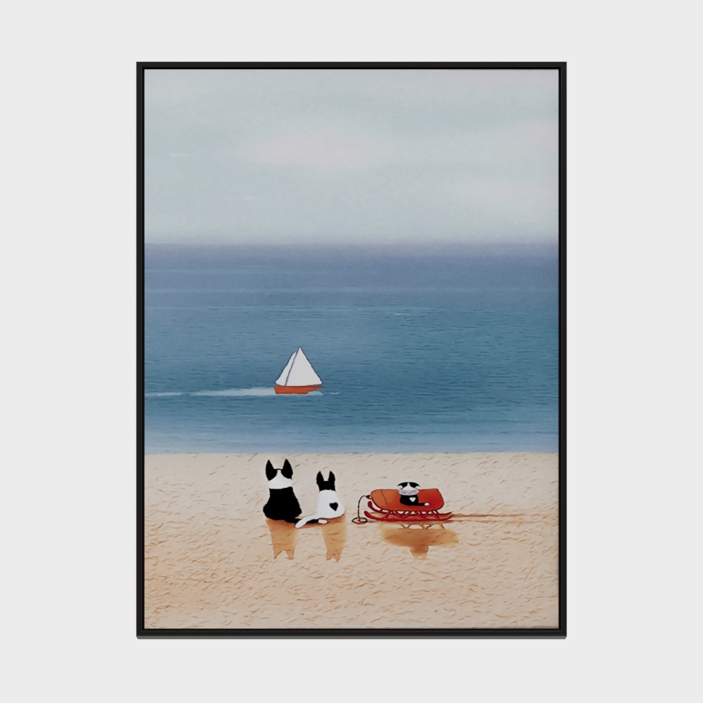 북유럽 만화 어린이 작은 신선한 시리즈 - 직사각형 장식 그림 - 163