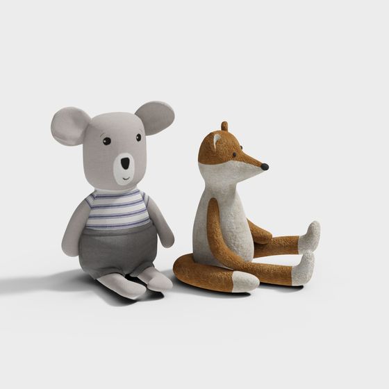 Adorable 3D Animal Model for Kids' Projects