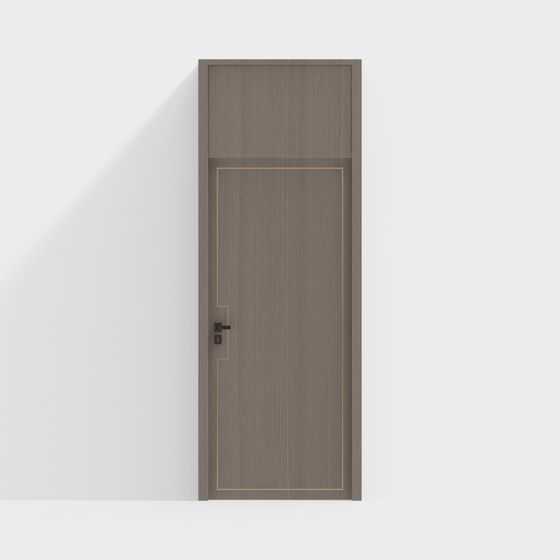 Modern Brown Interior Door 3D Model for Contemporary Spaces