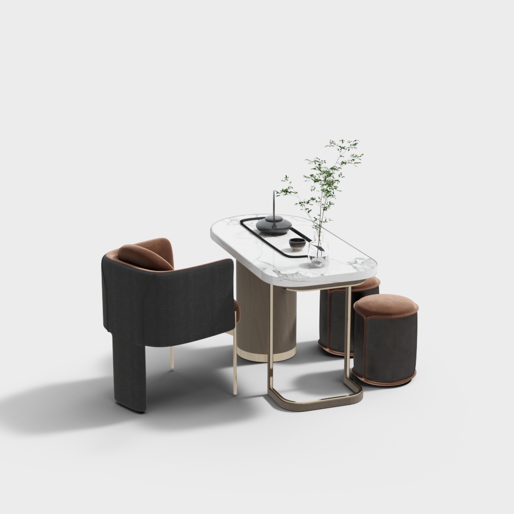 발코니 라운지 테이블과 의자