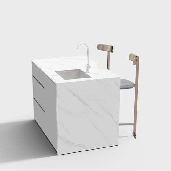 Modern Urban Small Kitchen 3D model