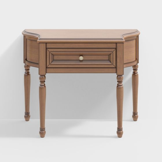 Elegant Vintage Side Table 3D model