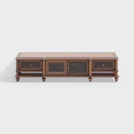 Vintage TV Cabinet 3D model for Modern Design