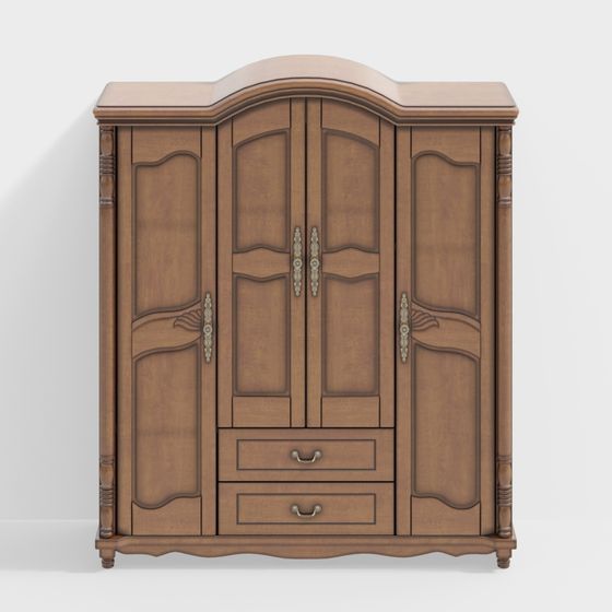 Elegant Vintage Wardrobe 3D model