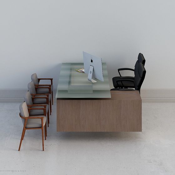 Elegant Conference Table and Chair 3D model for Modern Offices