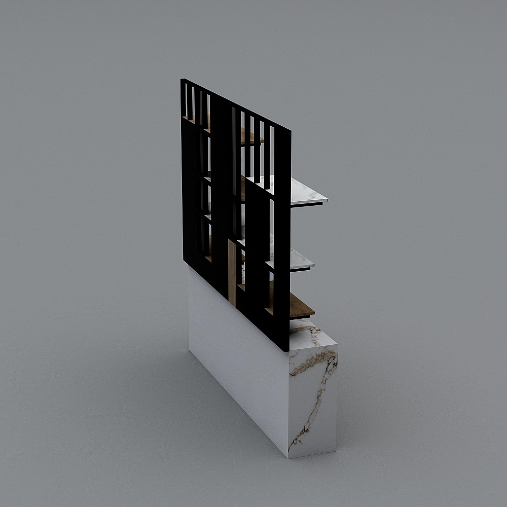 City Window Low-Poly Building 3D model