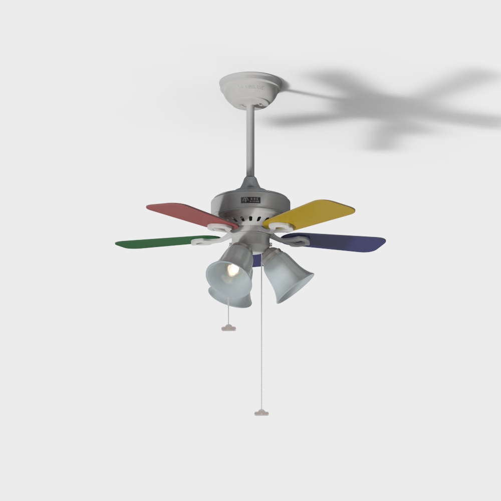 Mingjiahui-Modern Series-Straight Blade Ceiling Fan Light-FZ08011WH