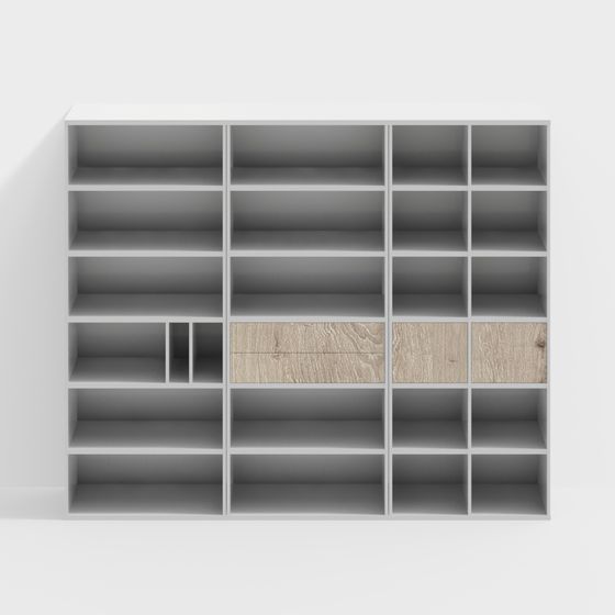 Modern Minimalist Bookshelf 3D model